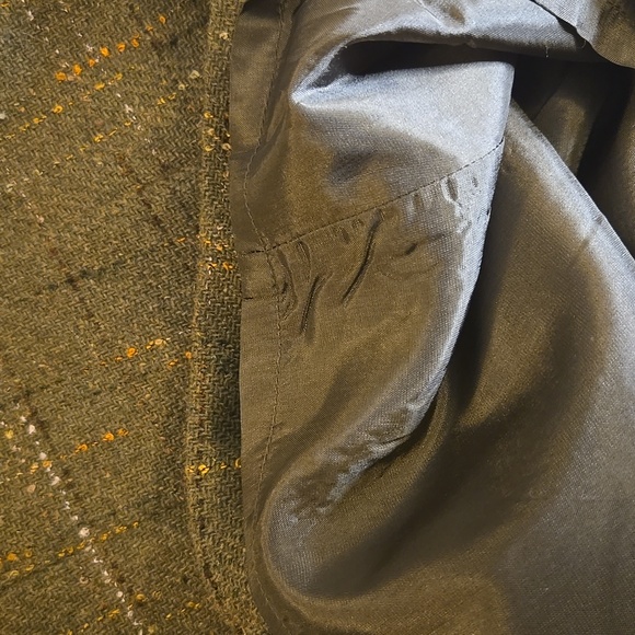 Laundry-Wool blend olive green sleeveless plaid straight dress Size 10. NWT. - Picture 11 of 11